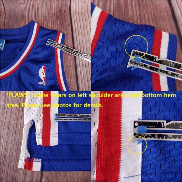 *FLAWS* Adidas Mens XL Julius Erving #6 76ers NBA Hardwood Classics Jersey - Picture 2 of 16